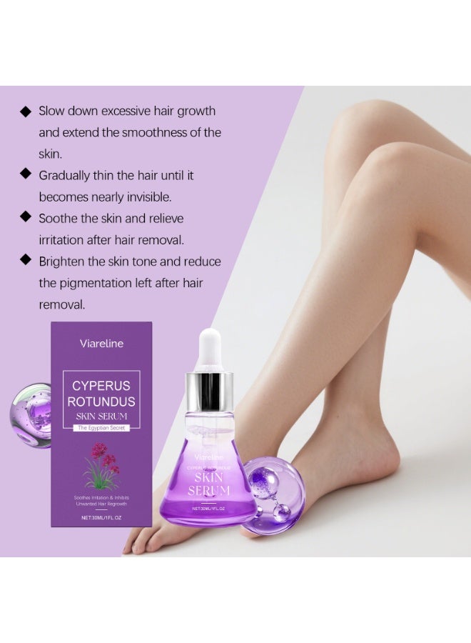 فياريلاين Cyperus Rotundus Skin Serum 30ml | Post-hair Removal Treatment Serum, Inhibits Hair Growth, Brightens and Fades Hair Marks. - Image 3